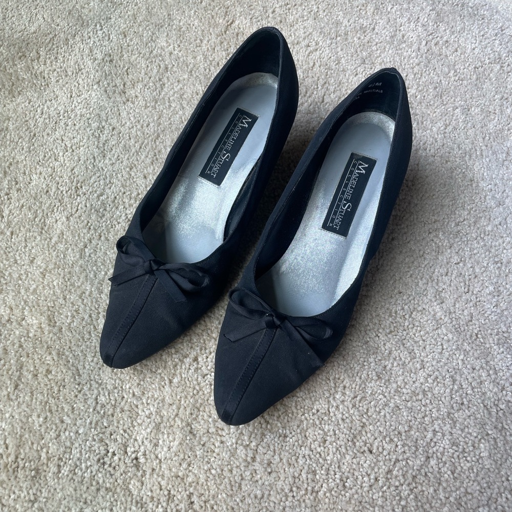 Black Bow Kitten Heels